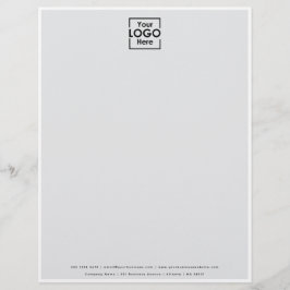 Personalisiertes Firmenlogo Weiß grau Briefbogen