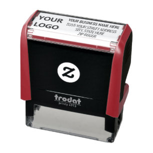 Personalisiertes Firmenname-Logo-Adresse-Stempel Permastempel