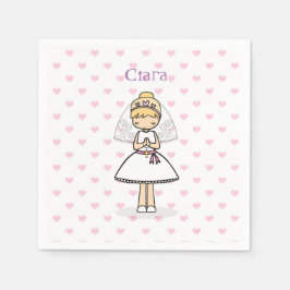 Personalisiertes First Communitymädchen Serviette