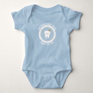 Personalisiertes First Tooth Baby Meilensteine Out Strampler