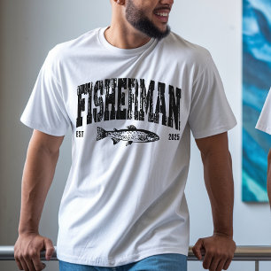 Personalisiertes Fischerhemd, Geschenk für Papa zu T-Shirt