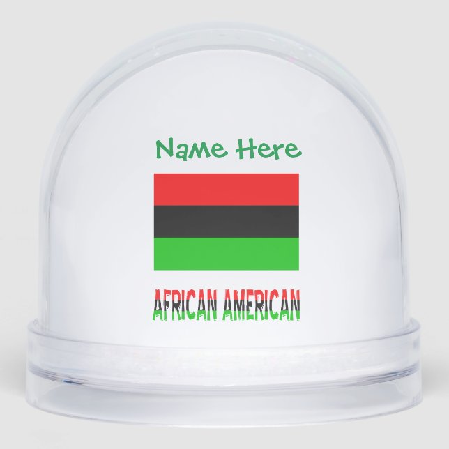 Personalisiertes Flag-Green in der amerikanischen  Schneekugeln (Vorderseite)