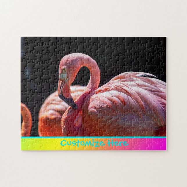 Personalisiertes Flamingo-Puzzlespiel (Horizontal)