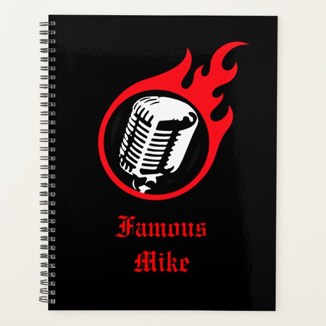 Personalisiertes Flammenmikrofon Planer (Vorderseite)