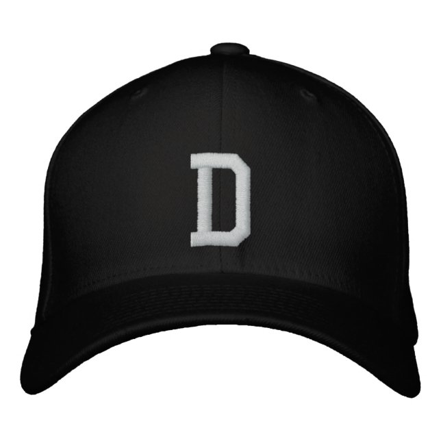 PERSONALISIERTES Flex Fit D-LOGO Bestickte Kappe (Vorderseite)