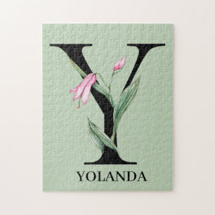 Personalisiertes florales Alphabet Y-Monogramm