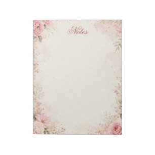 Personalisiertes Florales Notizbuch Notizblock