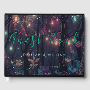 Personalisiertes florales Spray Fantasy Green Gäst Gästebuch