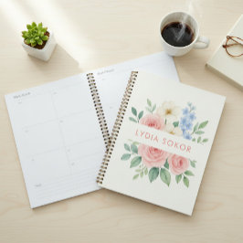 Personalisiertes Floraly-Notebook mit Namen Planer