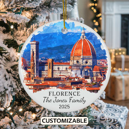 Personalisiertes Florentiner Ornament, Italien Keramik Ornament