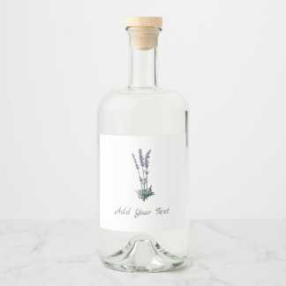Personalisiertes Food Beverage Lavendel Kräuterlab Alkoholflaschenetikett