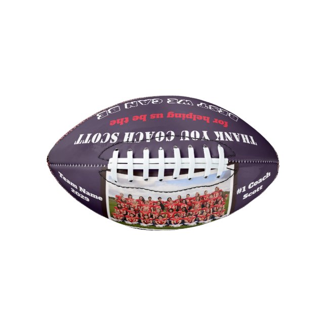 Personalisiertes Football Coach Team Foto Vielen D (Vorderseite)