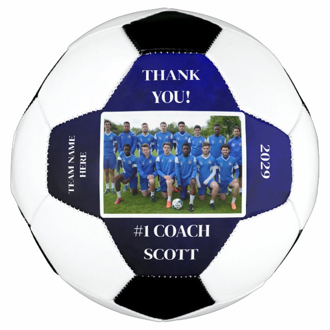 Personalisiertes Football Coach Team Foto Vielen D Fußball (Vorderseite)