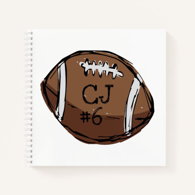 Personalisiertes Football-Notebook Notizbuch (Vorderseite)