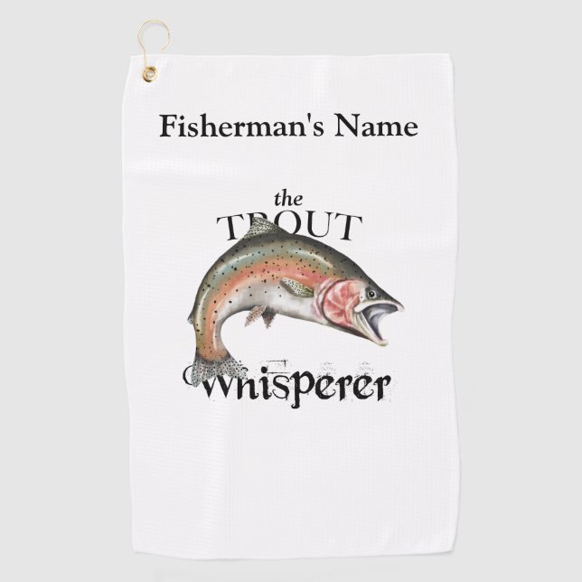 Personalisiertes Forelle Whisperer Leichtes Handtu Golfhandtuch (Vorderseite)