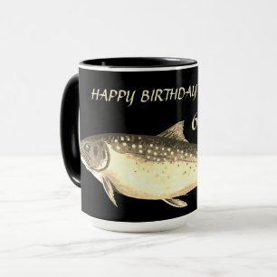 Personalisiertes Forellendesign 60. Geburtstagsgra Tasse