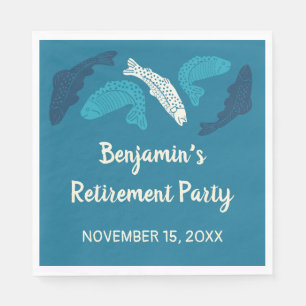 Personalisiertes Forellenfischerei Party Serviette