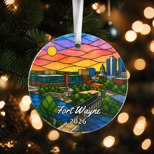 Personalisiertes Fort Wayne-Acrylornament, individ Ornament