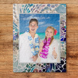 Personalisiertes Foto<br><div class="desc">Sie können dieses Rätsel mit Ihrem eigenen Foto anpassen. Der Rahmen ist mit einem Ausdruck meines Seashell-Mosaiks dekoriert. Es wurde mit gefundenen Muscheln und kleinen Fragmenten aus farbigem Glas und Kies hergestellt. Original Mosaic © Michele Davies</div>