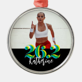 Personalisiertes Foto 26.2 Marathon Laufen Ornament Aus Metall