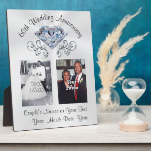 Personalisiertes Foto 60-jähriges Geschenk Fotoplatte