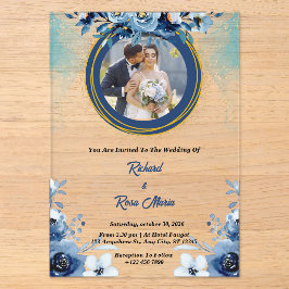 Personalisiertes Foto - Akronylic Hochzeitseinladu Acryleinladungen