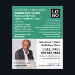 Personalisiertes Foto, Audiologe, Audiologie Flyer<br><div class="desc">Personalisierte Fotografie,  Audiologe,  Audiology Clinic Advertising Flyer vom Business Card Store.</div>