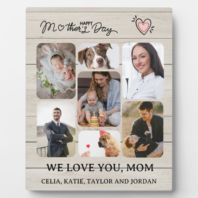 Personalisiertes Foto aus Holz, Plaque-Geschenk fü Fotoplatte (Vorderseite)
