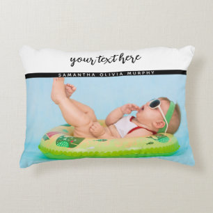 Personalisiertes Foto Baby Liebe & Name Erinnerung Dekokissen