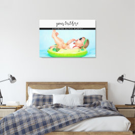 Personalisiertes Foto Baby Liebe & Name Erinnerung Leinwanddruck
