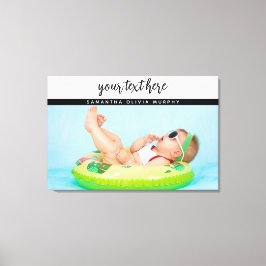 Personalisiertes Foto Baby Liebe & Name Erinnerung Leinwanddruck