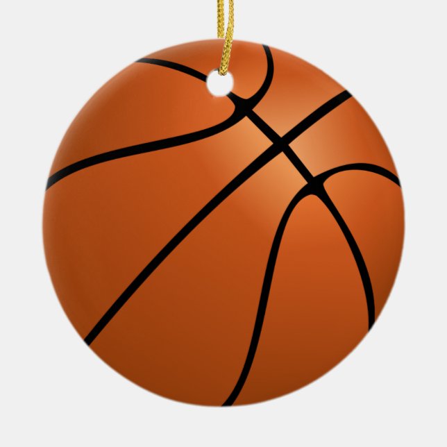 Personalisiertes Foto Basketball Ornament (Vorne)