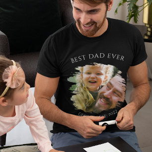 Personalisiertes Foto Best Dad Ever T-Shirt