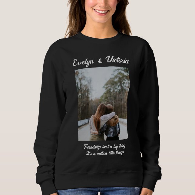 Personalisiertes Foto Best Friends Sweatshirt (Vorderseite)