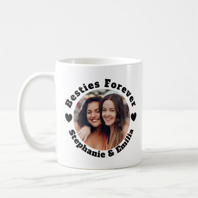 Personalisiertes Foto beste Freunde BESTE FREUNDIN Kaffeetasse (Links)