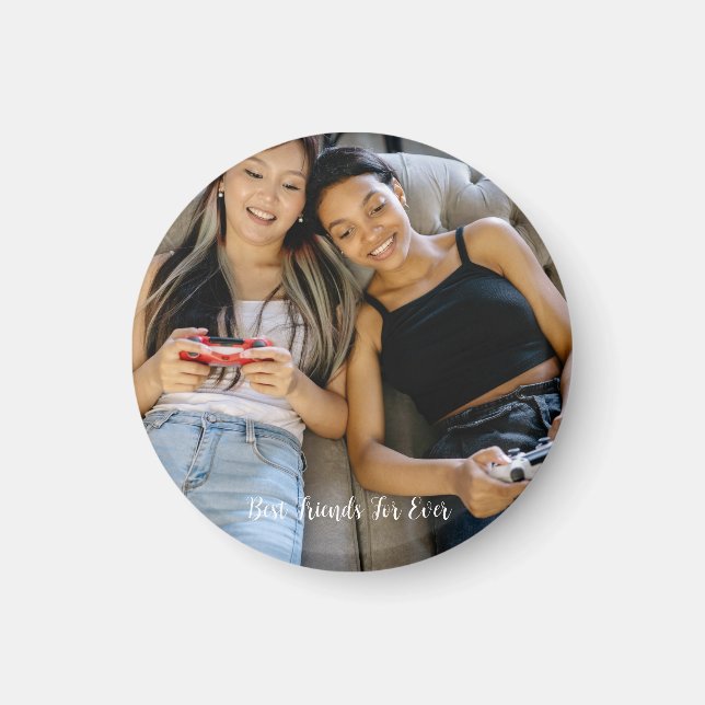 Personalisiertes Foto Beste Freunde für immer Magnet (Vorne)