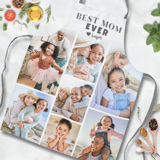 Personalisiertes Foto Beste Mama Schürze (Personalized Photo Best Mom Apron)