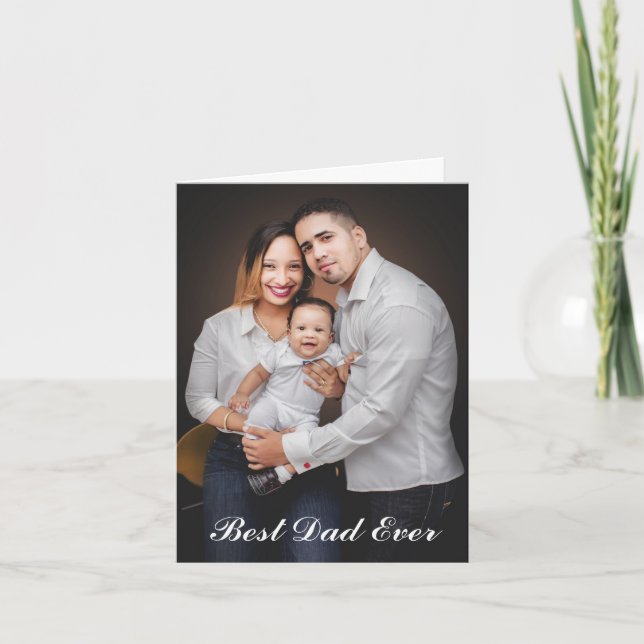 Personalisiertes Foto Bester Vater je Karte (Vorderseite)