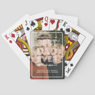 Personalisiertes Foto Bester Vater je Spielkarten