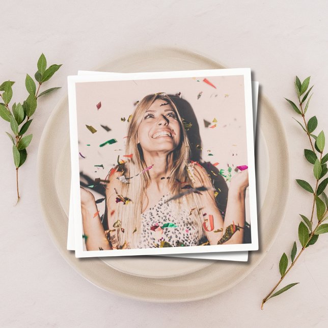 Personalisiertes Foto Brautparty Napkins Serviette (Personalized Photo Bridal Shower Napkins
)