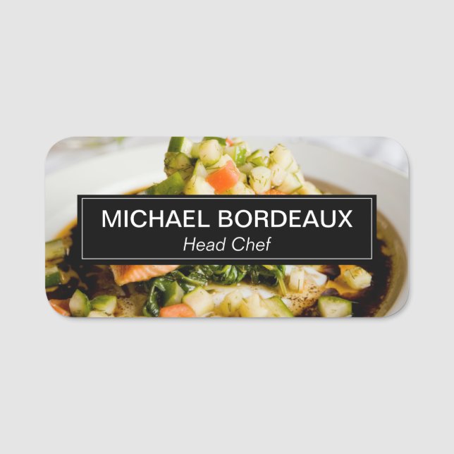 Personalisiertes Foto Catering Namensschild (Vorderseite)