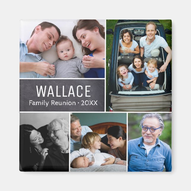 Personalisiertes Foto, Chalkboard, Wiedersehen Magnet (Vorne)