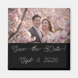 Personalisiertes Foto Cherry Blossom Save the Date Magnet