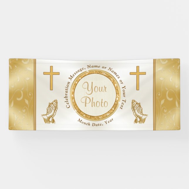 Personalisiertes FOTO, Christliches Verkaufsbanner Banner (Horizontal)