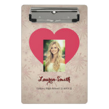 Personalisiertes Foto-Clipboards mit Herz-Schrifta