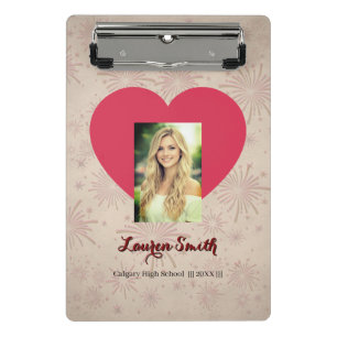 Personalisiertes Foto-Clipboards mit Herz-Schrifta Mini Klemmbrett