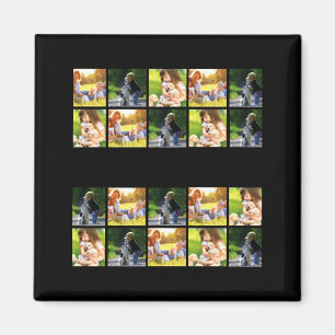 Personalisiertes Foto-Collage- und Text-T-Shirt Magnet