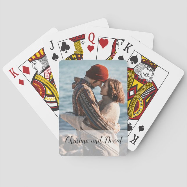 Personalisiertes Foto Couple-Geschenk Einzigartig Spielkarten (Rückseite)