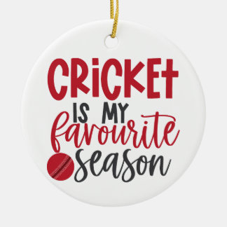 Personalisiertes Foto Cricket ist meine Lieblingsj Keramik Ornament