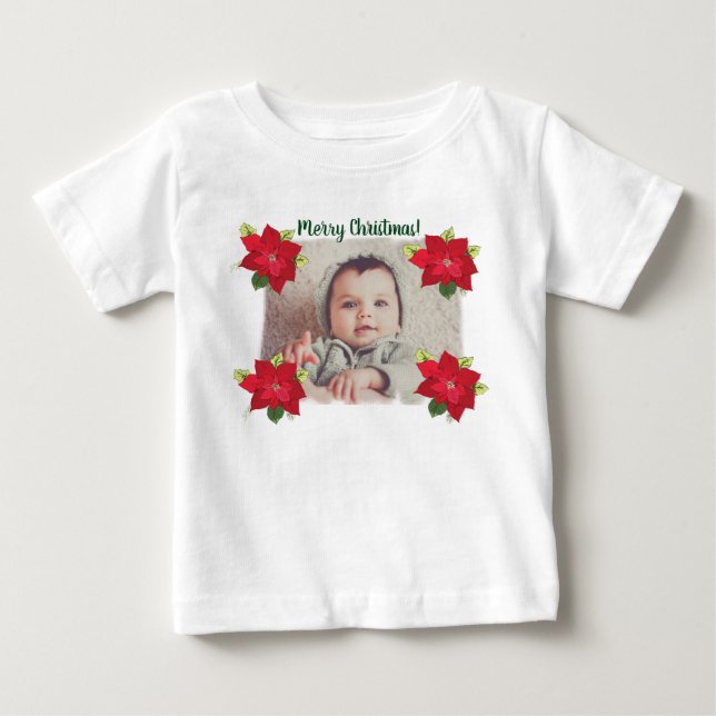 Personalisiertes Foto Cristmas Baby Shirt (Vorderseite)